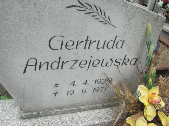 Gertruda Andrzejewska 1920 Opole-Półwieś - Grobonet - Wyszukiwarka osób pochowanych