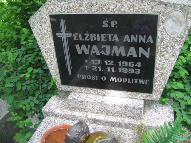 Elżbieta Anna Wajman 1964 Opole-Półwieś - Grobonet - Wyszukiwarka osób pochowanych