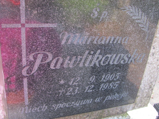 Marianna Pawlikowska 1904 Opole-Półwieś - Grobonet - Wyszukiwarka osób pochowanych