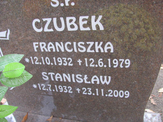 Franciszka Czubek 1932 Opole-Półwieś - Grobonet - Wyszukiwarka osób pochowanych