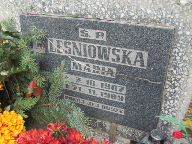 Maria Leśniowska 1907 Opole-Półwieś - Grobonet - Wyszukiwarka osób pochowanych