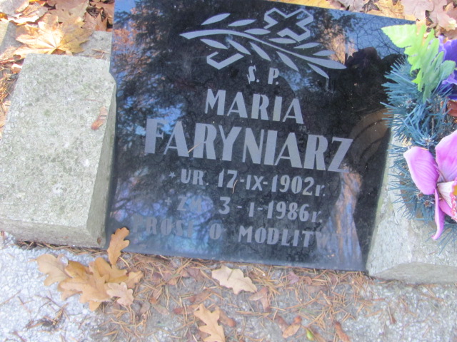 Maria Faryniarz 1902 Opole-Półwieś - Grobonet - Wyszukiwarka osób pochowanych