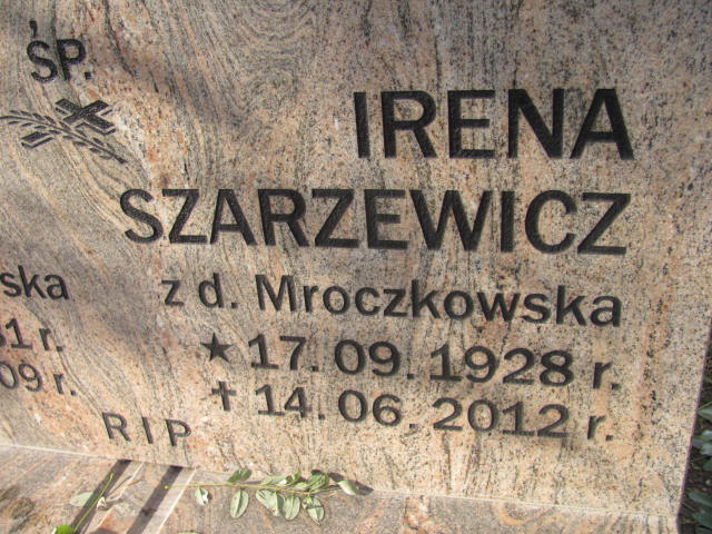 Irena Szarzewicz 1928 Opole-Półwieś - Grobonet - Wyszukiwarka osób pochowanych