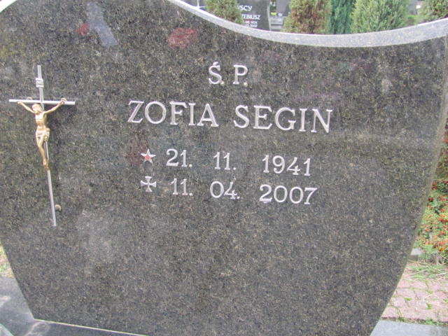 Zofia Segin 1941 Opole-Półwieś - Grobonet - Wyszukiwarka osób pochowanych