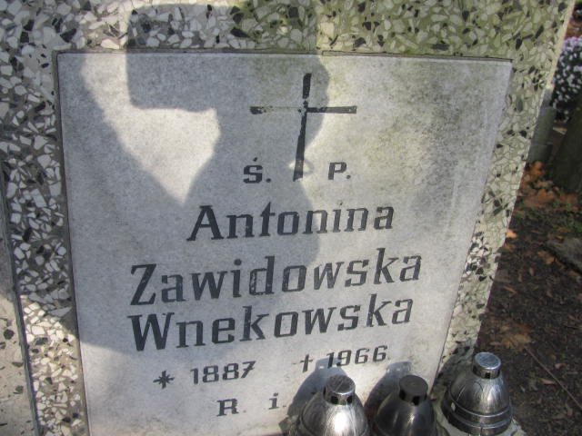 Antonina Wnękowska-Zawidowska 1887 Opole-Półwieś - Grobonet - Wyszukiwarka osób pochowanych