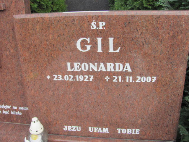 Leonarda Gil 1927 Opole-Półwieś - Grobonet - Wyszukiwarka osób pochowanych