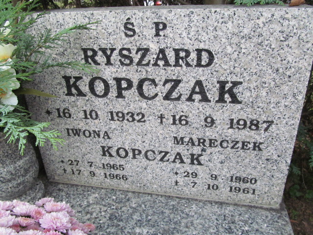 Marek Kopczak 1960 Opole-Półwieś - Grobonet - Wyszukiwarka osób pochowanych