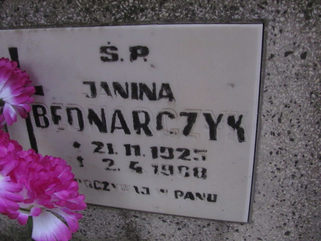 Janina Bednarczyk 1923 Opole-Półwieś - Grobonet - Wyszukiwarka osób pochowanych